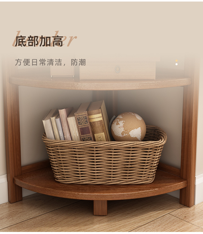 Corner cabinet shelf, triangular corner cabinet, indoor rack, modern and simple household storage rack, living room floor-standing model pic 12