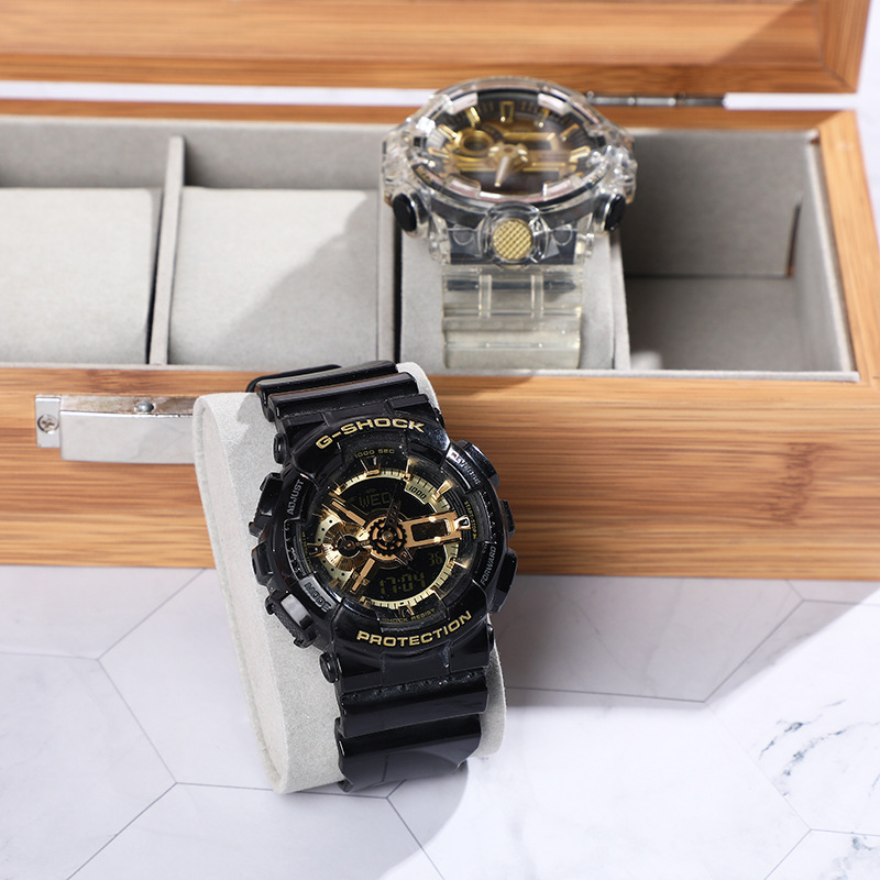 花梨纹高档手表箱大容量手表展示盒跨境竹木珠宝饰品收纳包装盒子详情11