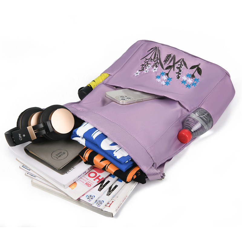 New embroidered Oxford drawstring backpacks with large capacity, fashionable outdoor trend, travel folding backpacks, cross-border wholesale pic 43