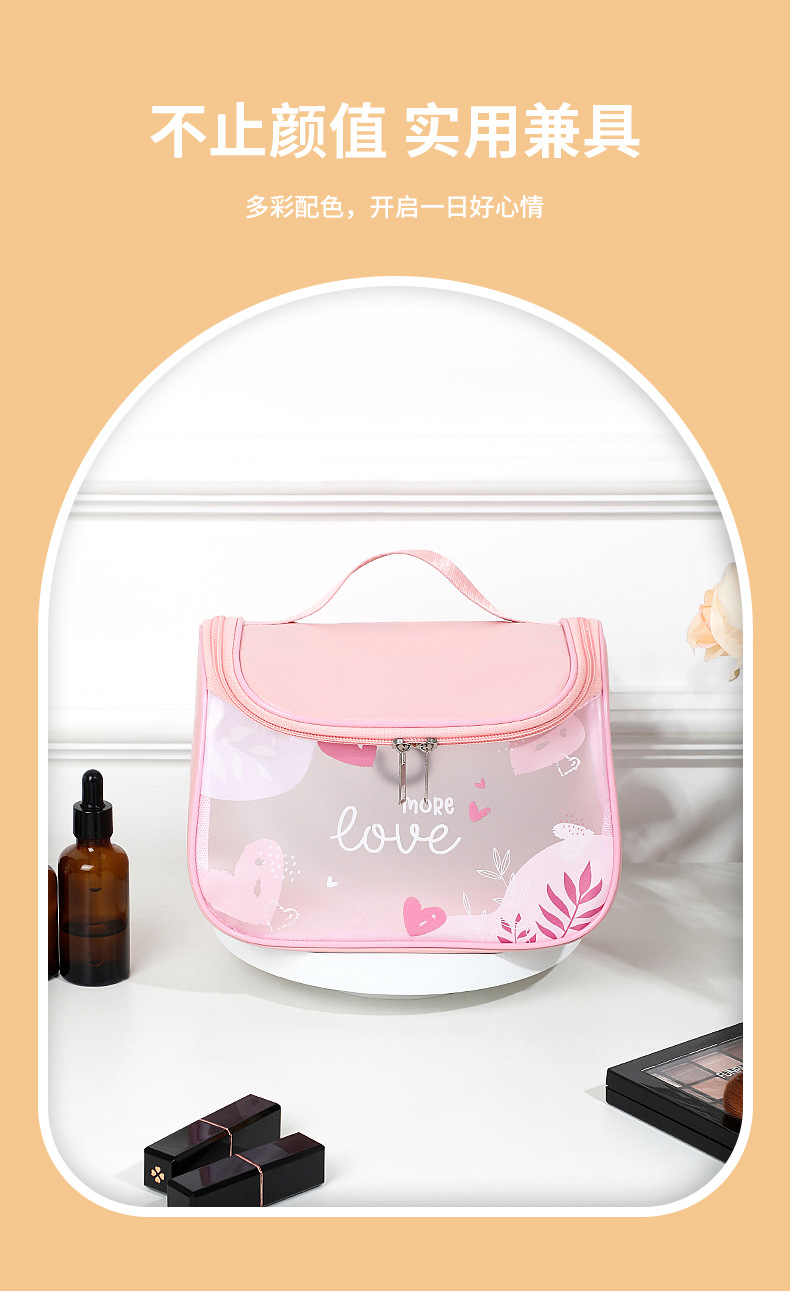Factory direct sales cross-border exclusive new toiletry bag, cosmetics storage handbag style travel toiletry bag pic 4