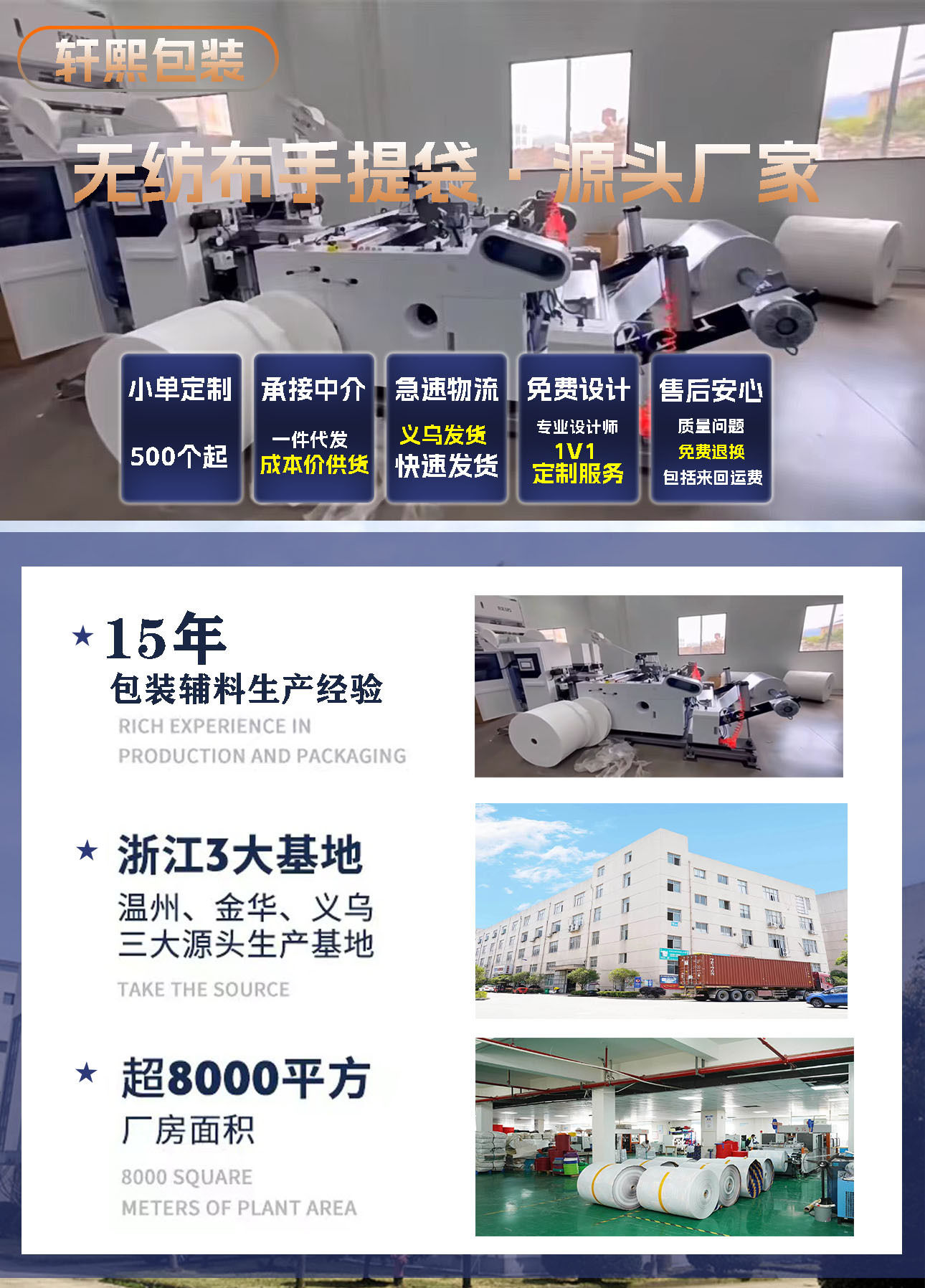 无纺布袋定制环保袋手提袋服装店手提袋男女装购物包装袋定制logo详情1