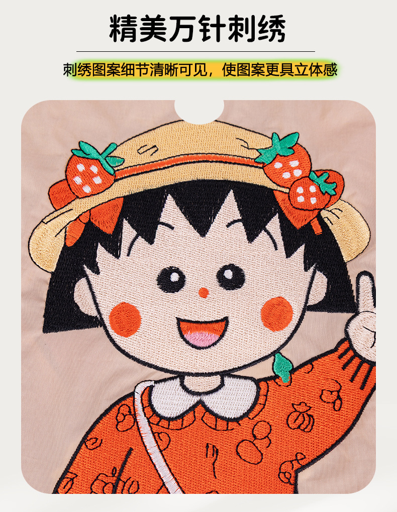 夏季新款卡通万针刺绣防水托特包小众百搭通勤早八大容量单肩包女详情7