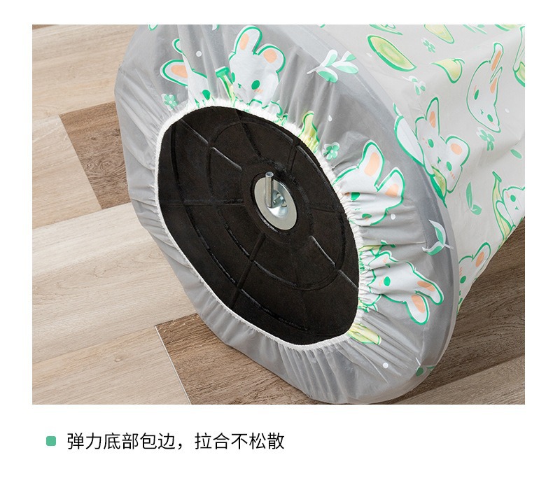 The fully enclosed fan cover is a semi-transparent long floor-standing dust-proof storage three-dimensional fan dust cover with cartoon pattern fabric pic 14