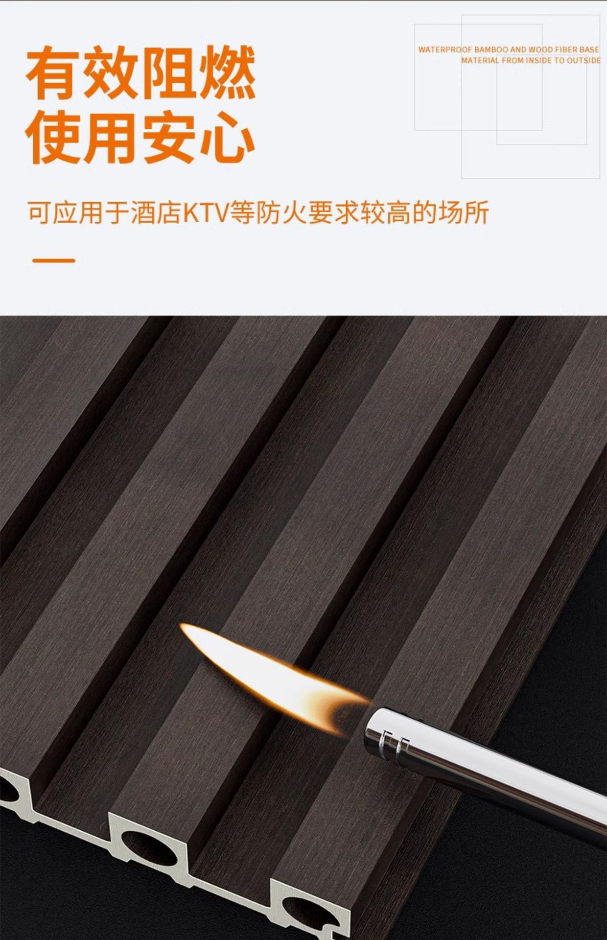 生态木竹木纤维格栅板护墙板电视背景墙凹凸长城板PVC墙面装饰板详情11