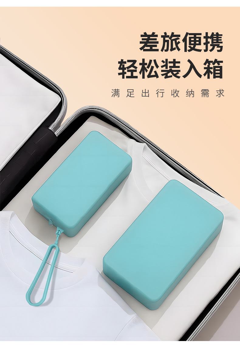 100跨境方形硅胶化妆包大容量日用洗漱收纳袋纯色硅胶化妆品收纳包详情7