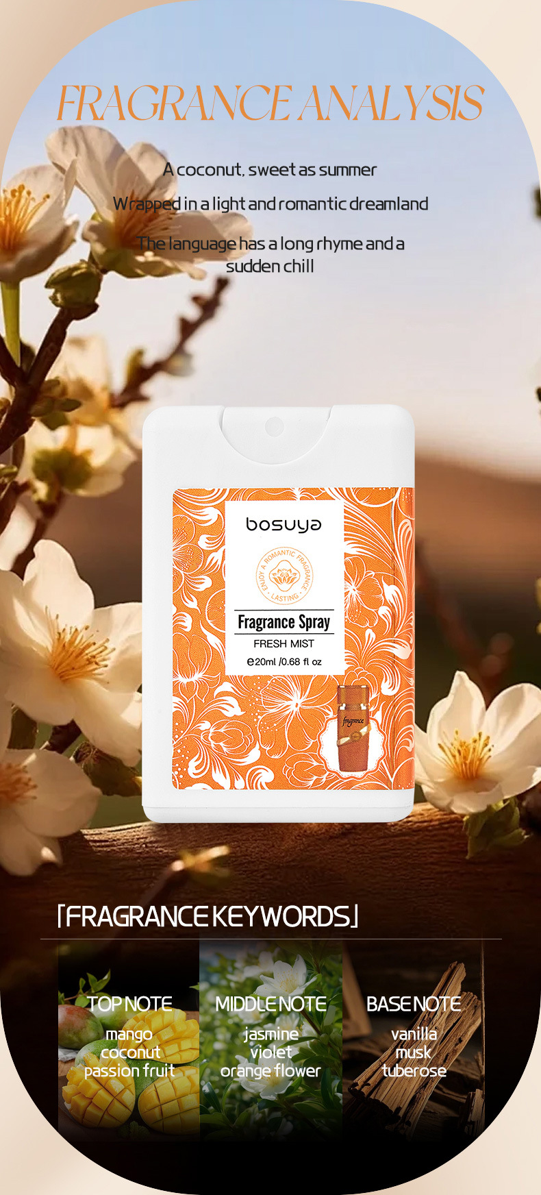 【 Cross-border Exclusive 】Bosuya Portable Pocket Perfume, Long-lasting Fragrance, Niche perfume, Fragrance Spray wholesale pic 10