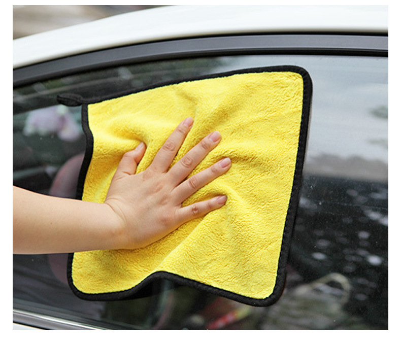 跨境清洁抹布超细纤维美容洗车毛巾吸水擦车巾双面多色擦车布批发详情22