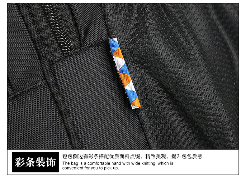 A versatile Oxford cloth student backpack for both men and women, a large-capacity business commuting computer bag for outdoor travel pic 29