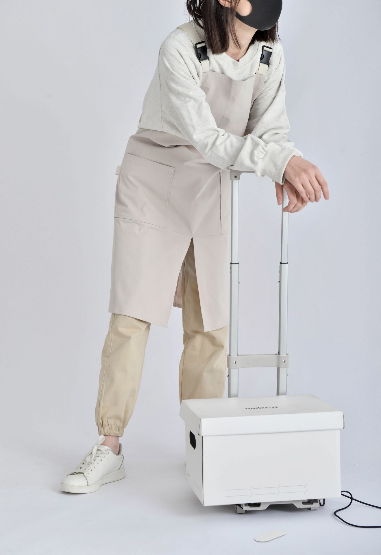 外贸工厂韩日防水式咖啡餐厅帆布围裙罩衣工作服围兜纯棉厨房制服详情2