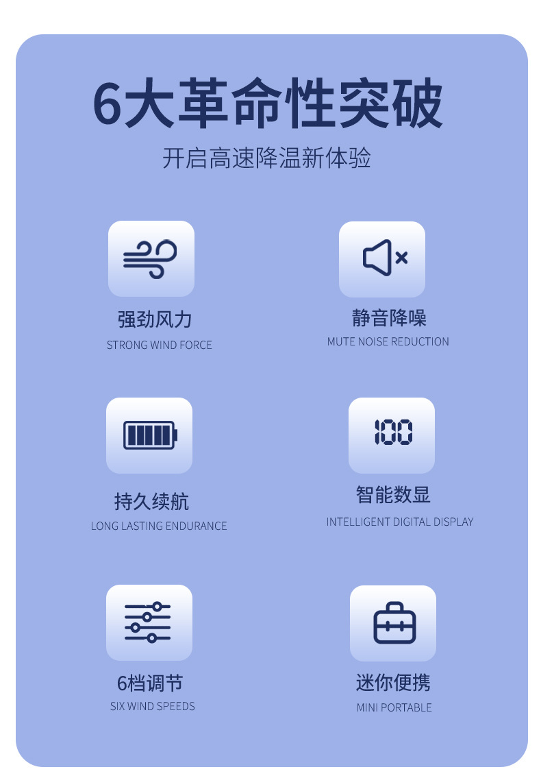 2024新款桌面小风扇充电款长续航静音迷你便携式学生户外手持风扇详情2