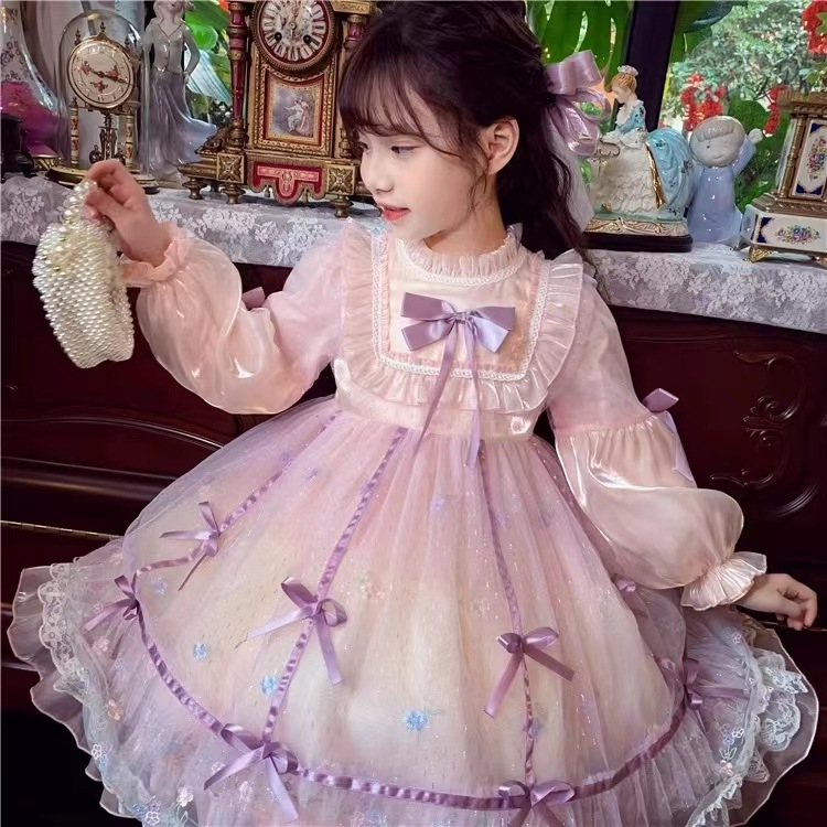 女童洛丽塔公主裙春装2024新款洋气儿童蓬蓬网纱连衣裙女孩生日裙详情12