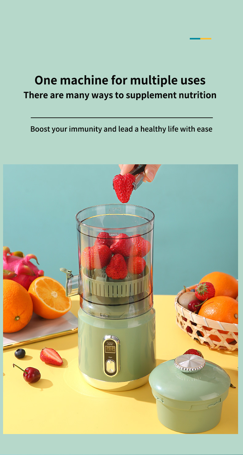 Cross-border juicer, multi-functional household portable electric small residue and juice separator, no-cut fruit and vegetable juice maker pic 7