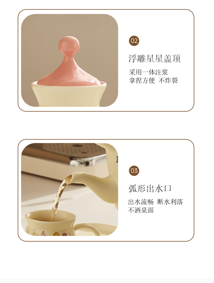 ins tea set gift box packaging, country-style cute home cup and plate set, high appearance level souvenir gift for girls pic 18