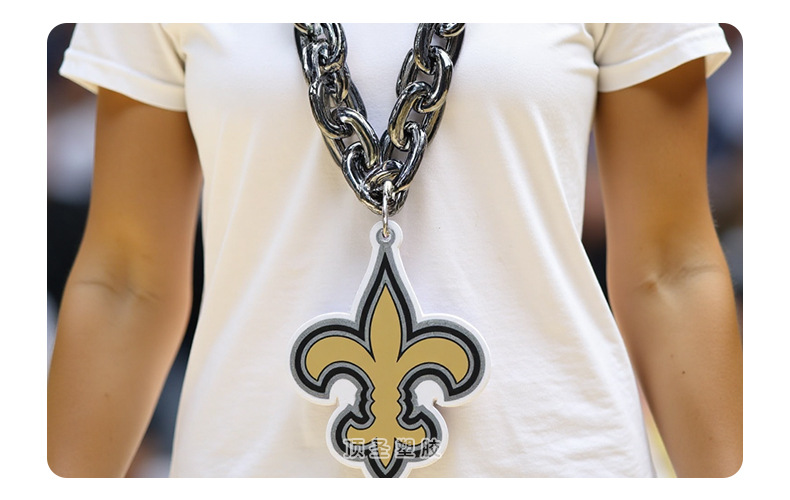 EVA吊坠大项链国际赛事球迷大奖牌吊坠项链全手工EVA贴片LOGO链条详情3
