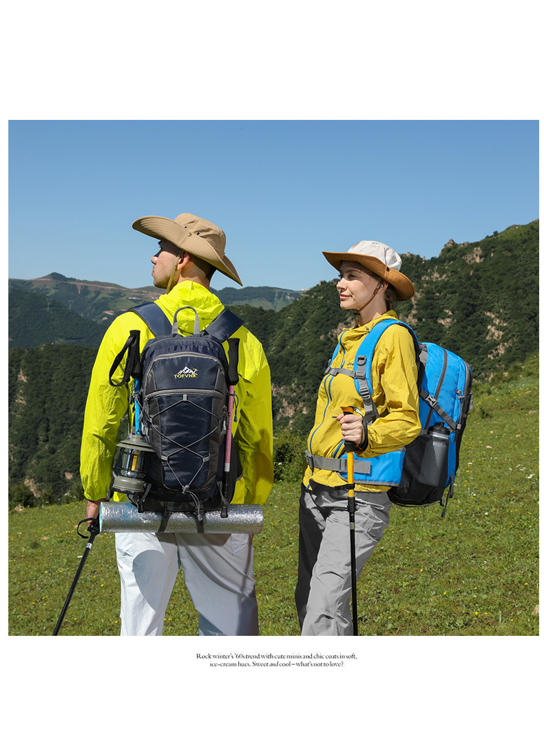 New fashionable outdoor mountaineering large-capacity lightweight hiking fitness travel bag, simple backpack for junior and senior high school students pic 21