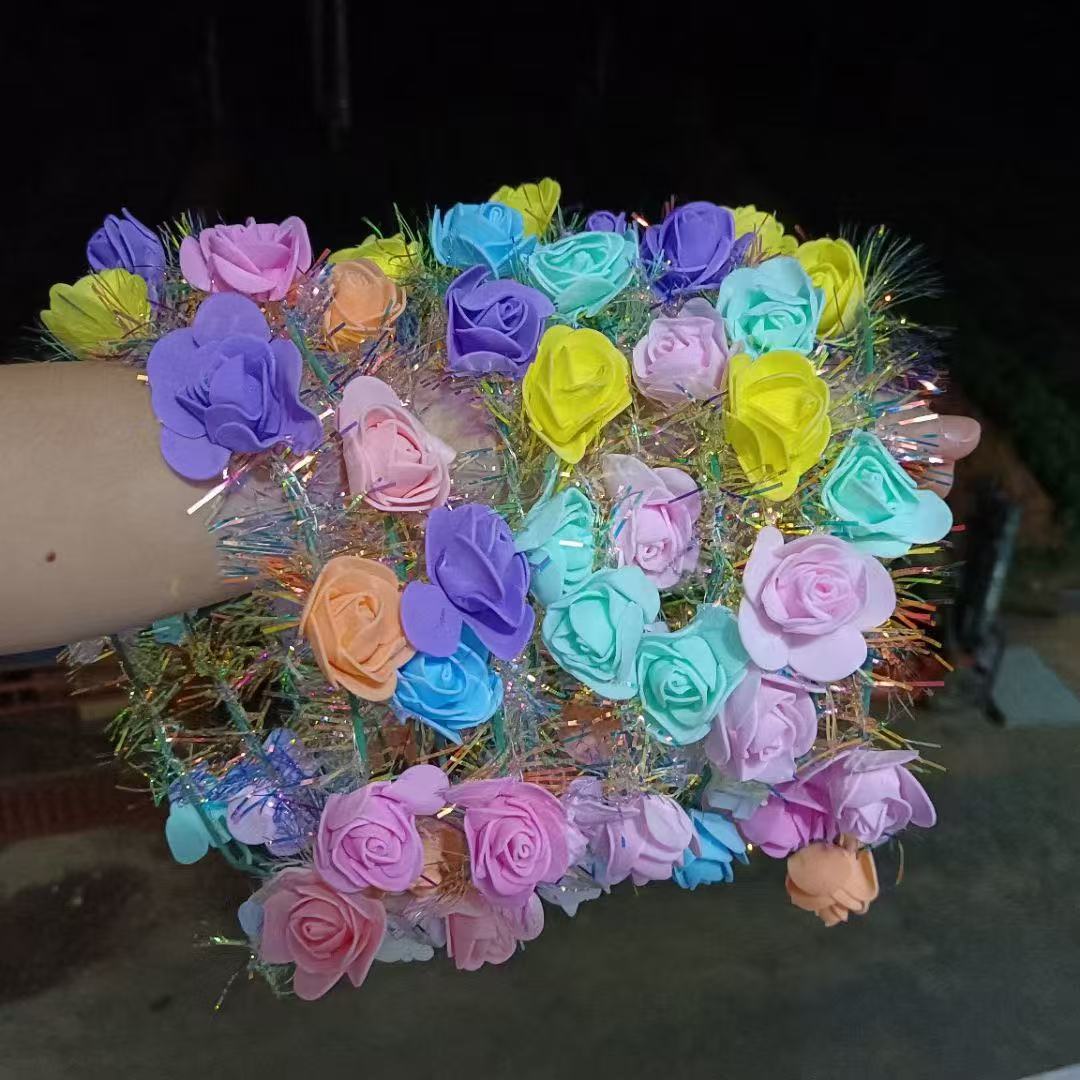 网红发光天使翅膀背饰地摊夜市热销闪光花环兔子发箍彩球蝴蝶头饰详情4