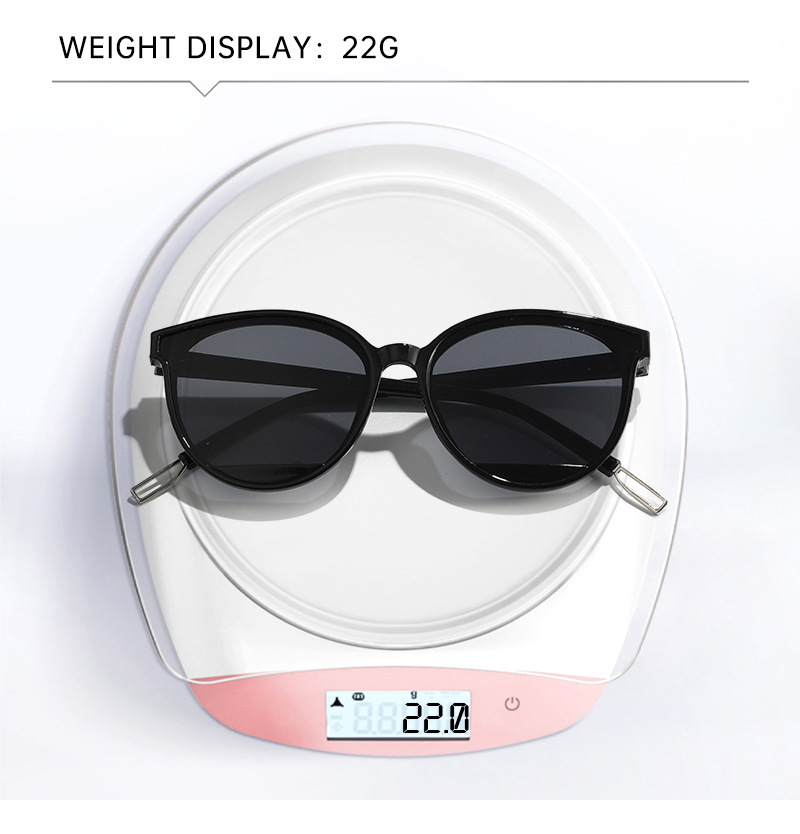 个性韩版不规则镜片太阳镜时尚网红墨镜女高级感圆框修脸太阳眼镜详情8