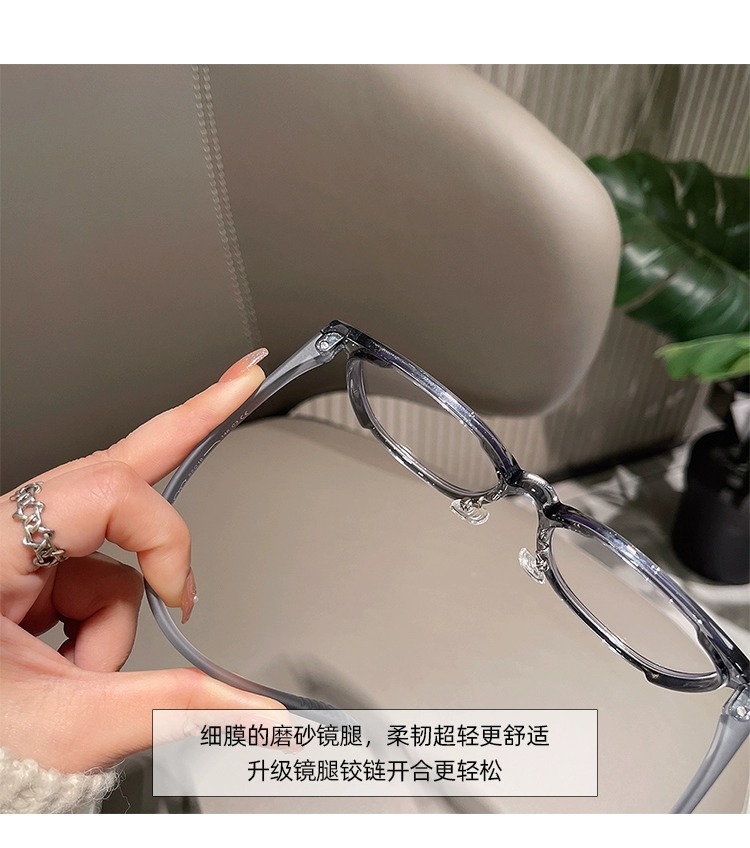 黑色眼镜框女新款网红素颜显瘦方框近视成品防蓝光平光镜厂家批发详情36