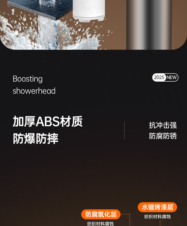 涡轮增压花洒喷头超强淋雨花晒头套装超级加压浴室沐浴过滤莲蓬头详情20