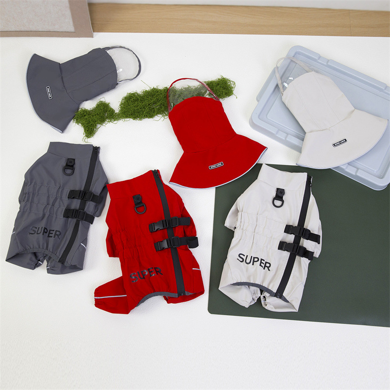 宠物秋冬可拆卸雨衣 狗狗新款防水保暖外套 中小型犬防风外出服实详情3