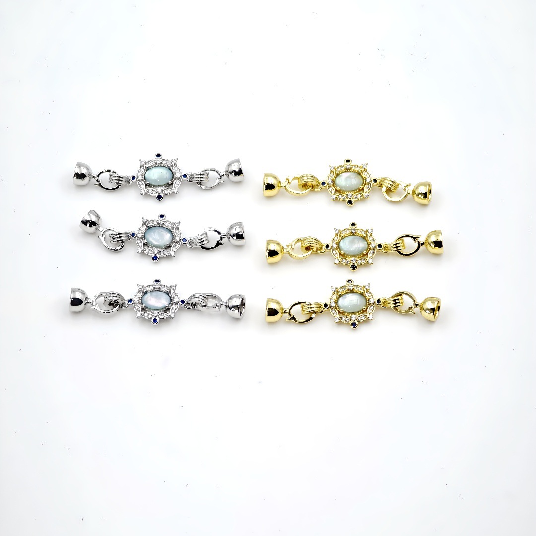 French court retro style single-row necklace clasp connection clasp, natural mother-of-pearl necklace connection clasp, accessory clasp pic 10