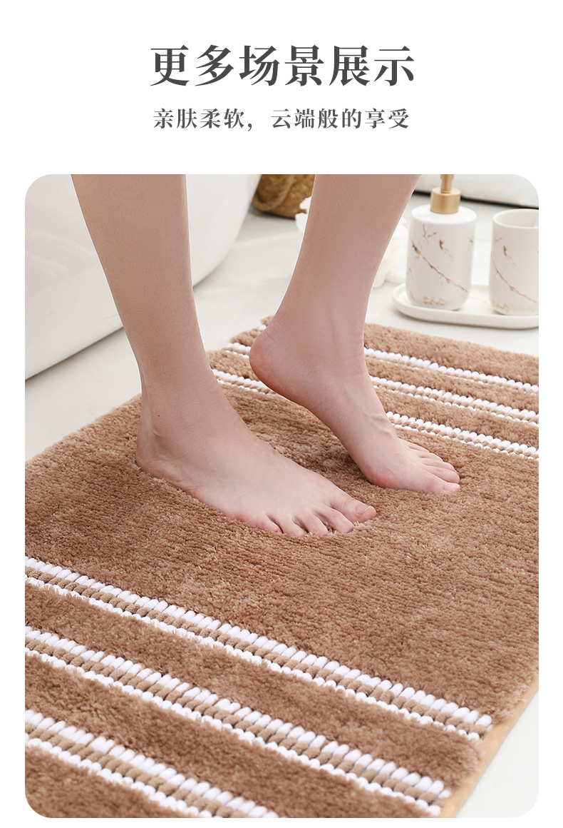 爱丽丝加厚门口地垫卫生间厕所脚垫浴室卧室吸水防滑耐用家用地毯详情10