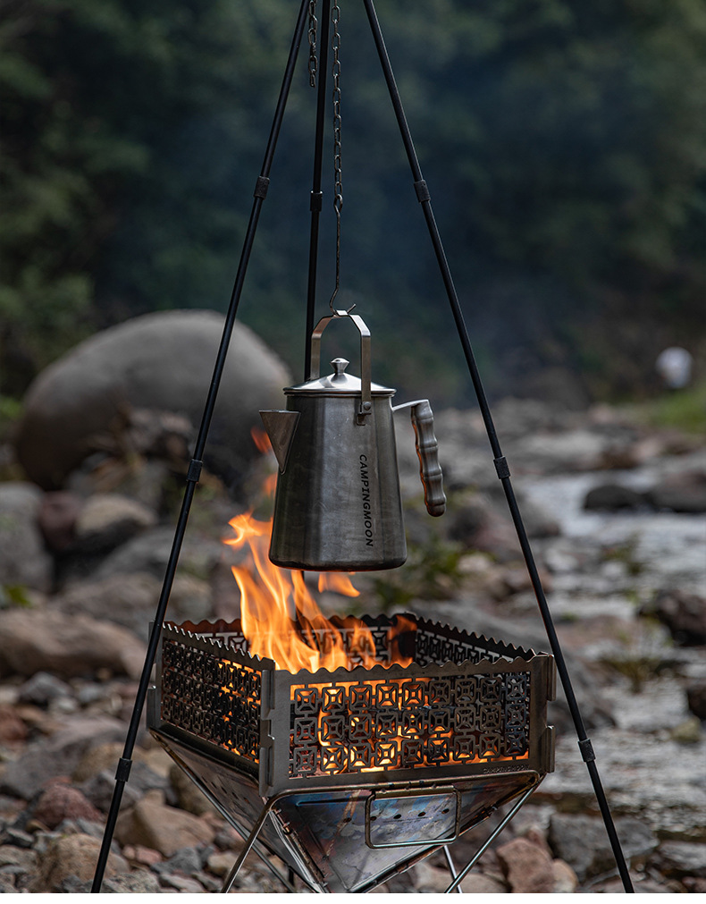 柯曼SW-6奶奶壶不锈钢大容量手冲咖啡壶露营野炊泡茶烧水壶详情10