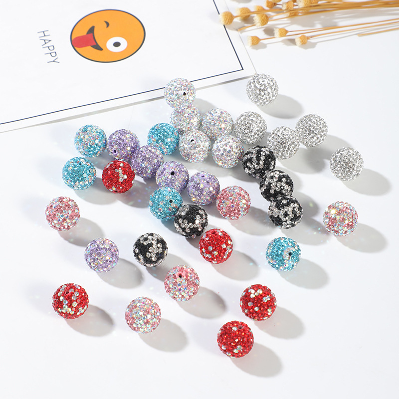 16mm high-density starry diamond balls, mobile phone chains, bag chains, accessories, beaded pen accessories, beads pic 8