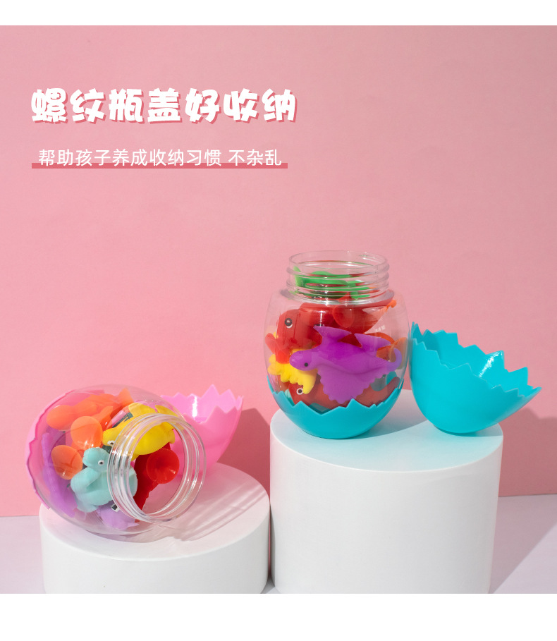 New dinosaur set simulation little dinosaur food-grade silicone teething stick pressure-relieving suction cup toy pressure-relieving toy pic 8