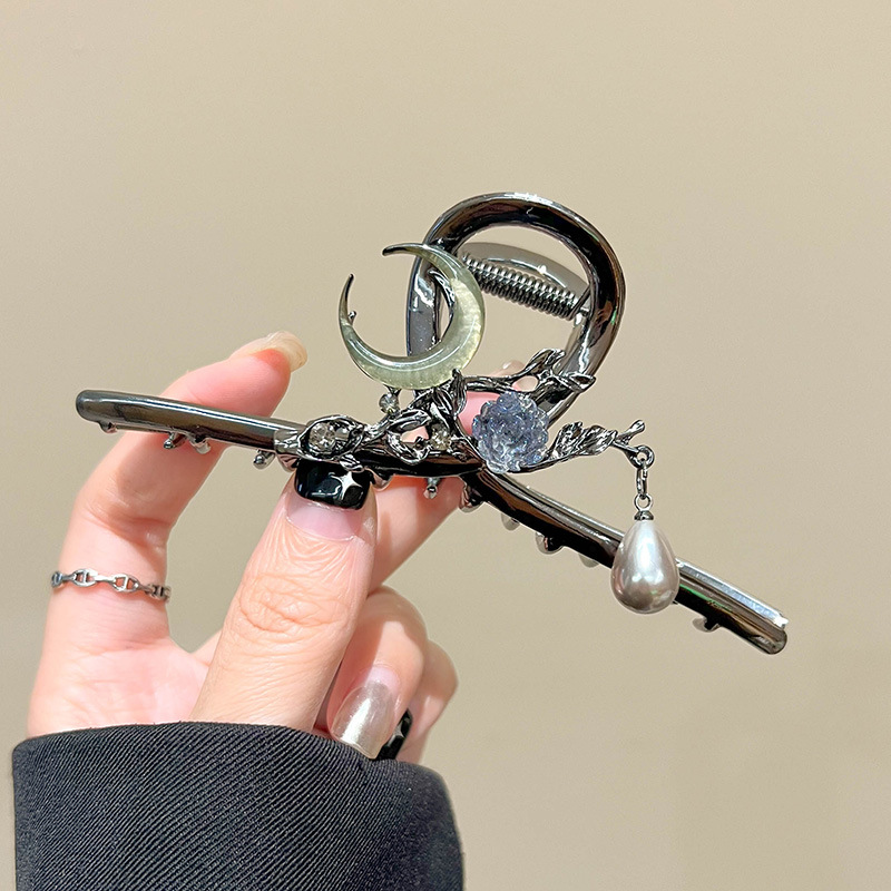 新中式国风抓夹女款2024新款高级感后脑勺发饰古风鲨鱼夹大号夹子详情7