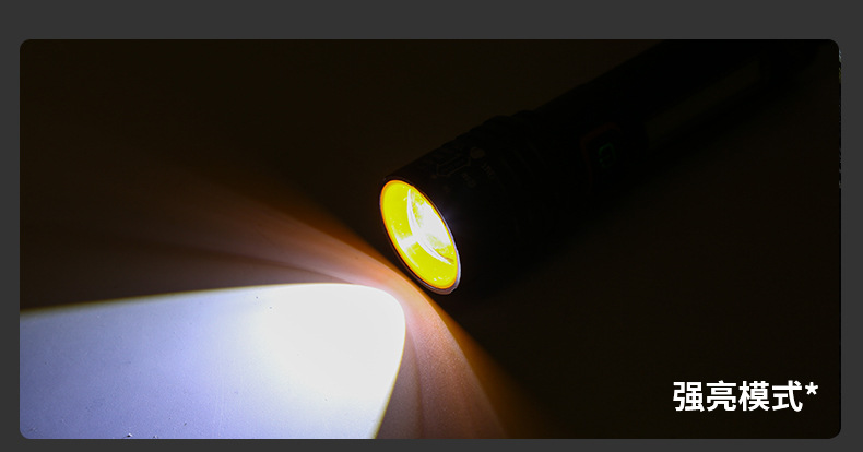 Wholesale of ultra-bright long-range white laser TYPE-C fast-charging outdoor lighting fixtures and telescopic zoom high-intensity flashlights in stock pic 4