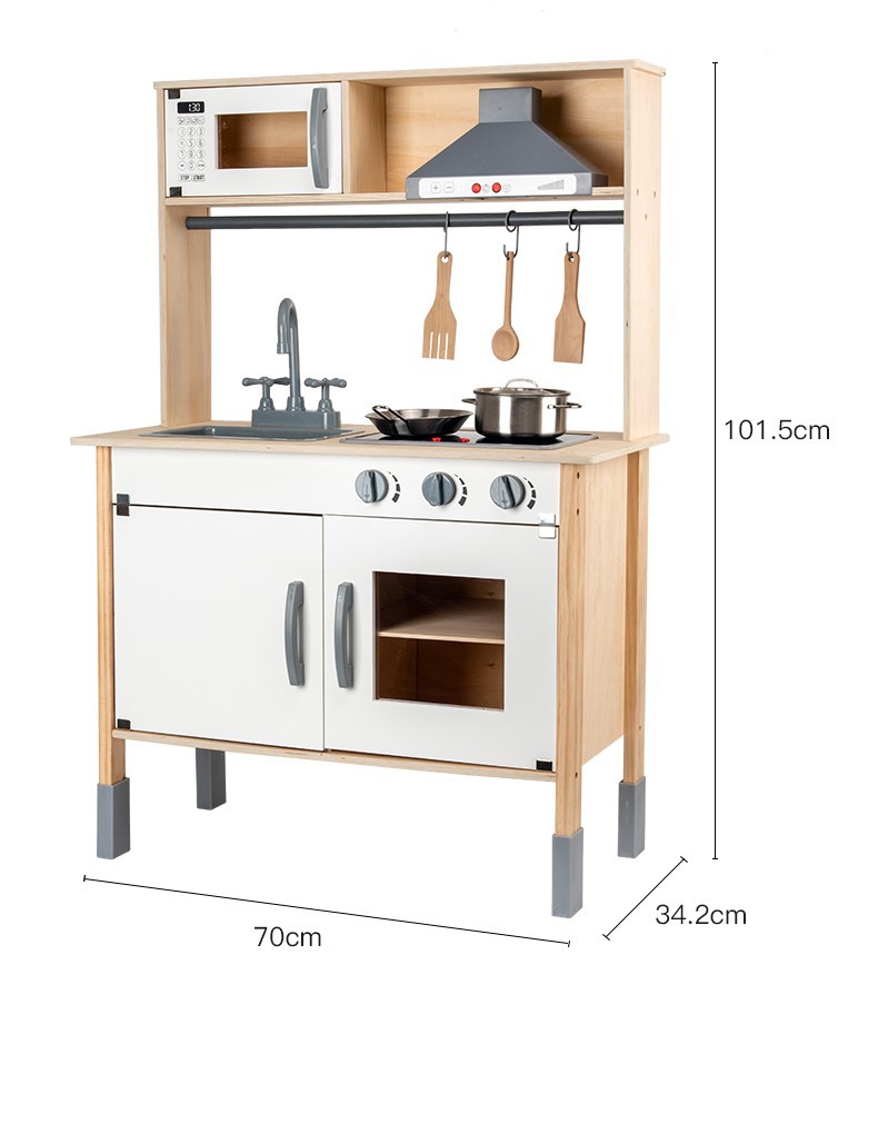 儿童仿真过家家厨房做饭男女孩玩具套装木制厨房宝宝仿真煮饭厨具详情48