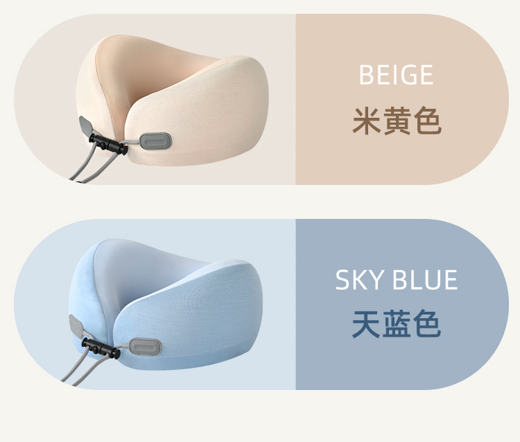 Wholesale memory foam U-shaped pillows, portable travel neck pillows, U-shaped neck pillows for planes, cars, high-speed trains, and naps pic 20