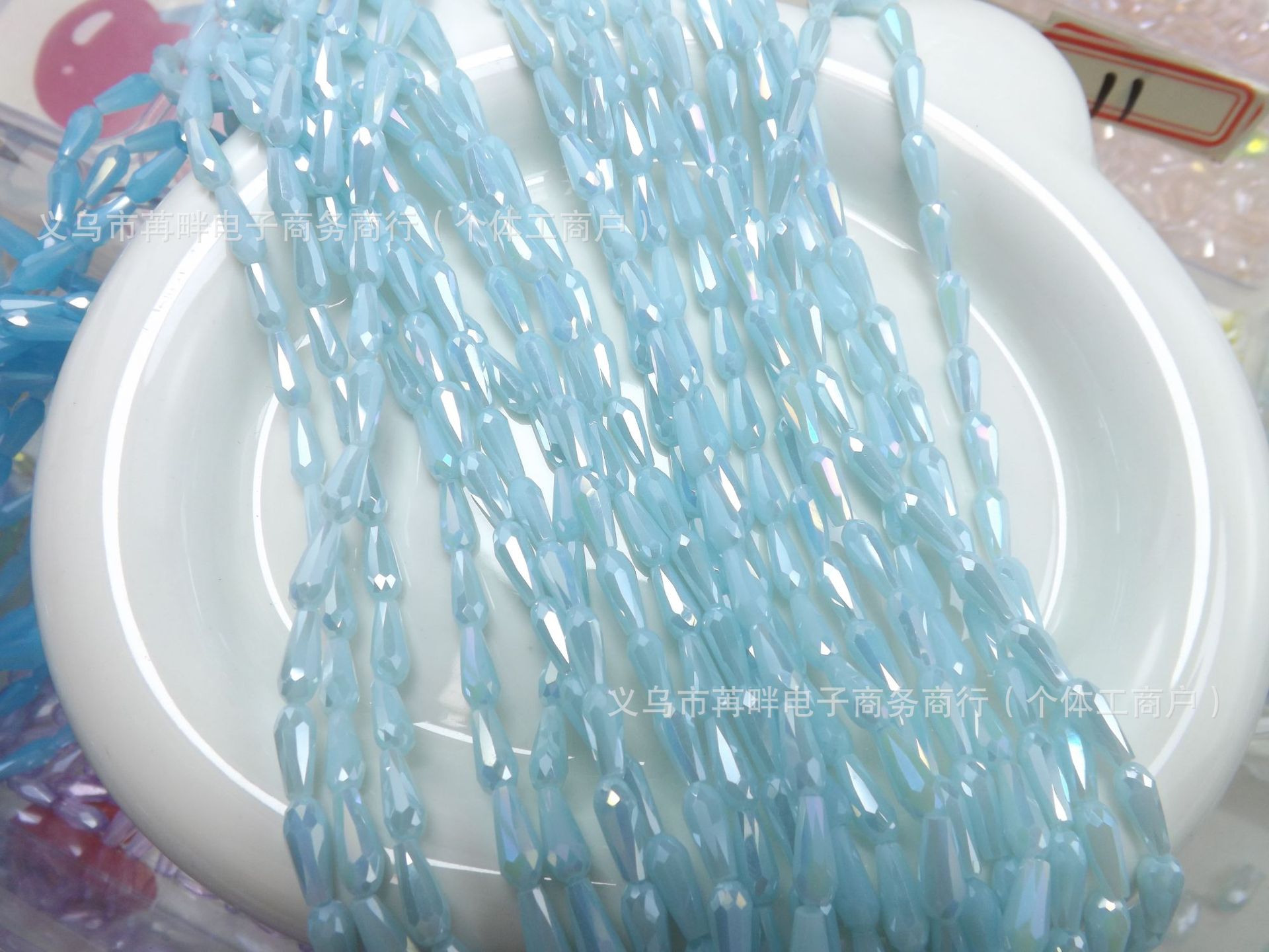 4mm*9mm长水滴人鱼泪晶晶diy水晶饰品配件玻璃珠子长水滴晶晶配件详情38