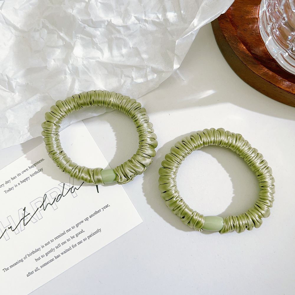 韩版基础简约高弹力冰丝面膜大肠发圈气质纯色头绳发饰发饰头饰详情11