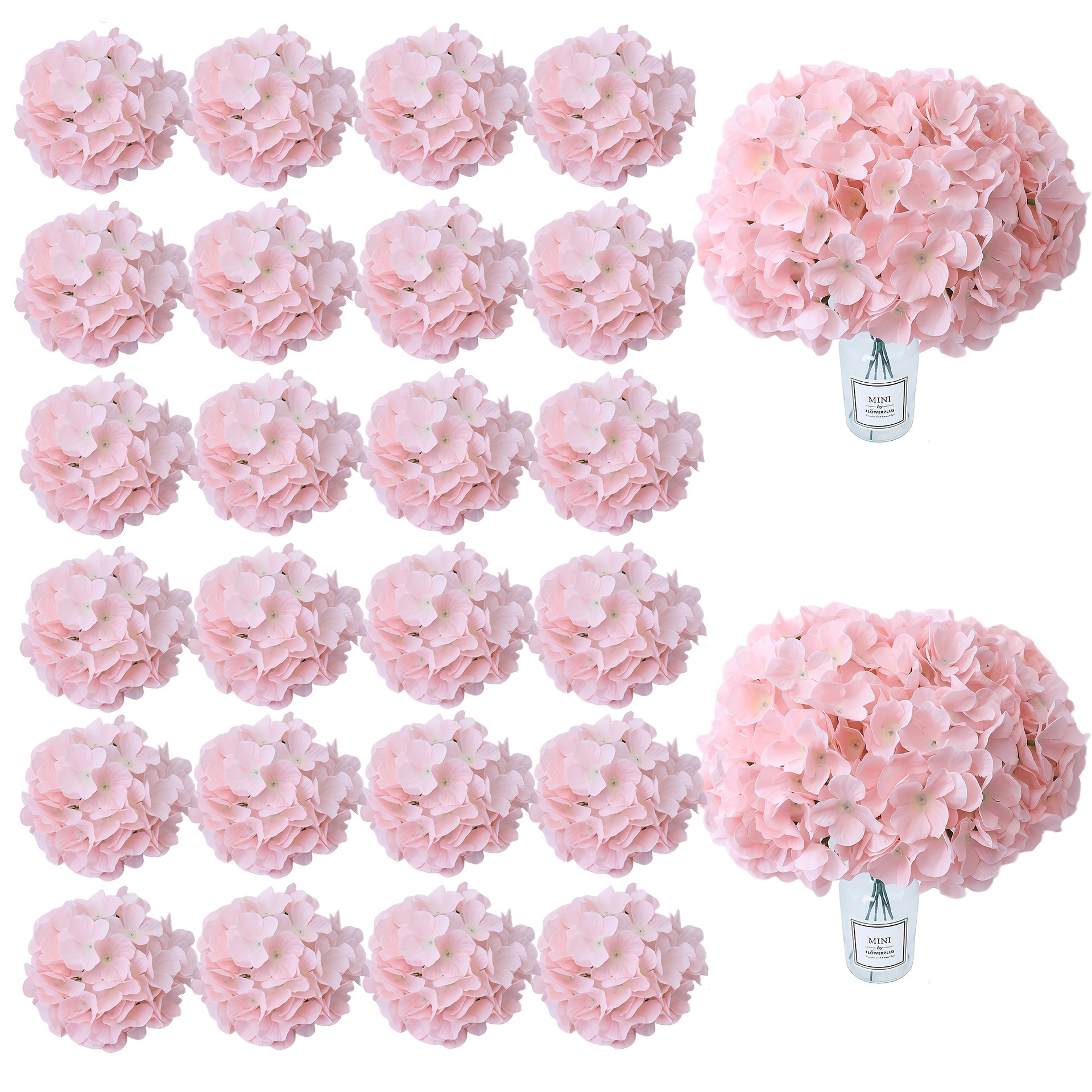 亚马逊热卖仿真花大绣球花头花朵婚庆装饰插花装饰婚礼吊顶Temu代详情15