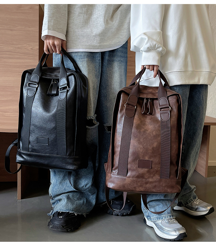 商务电脑包男女同款双肩背包通勤纤薄都市质感休闲男包批发厂家详情18