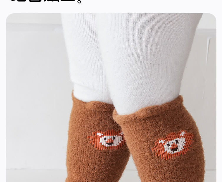 婴幼儿童0-6-12月3岁男女宝宝秋冬季加绒加厚保暖点胶防滑长筒袜详情9