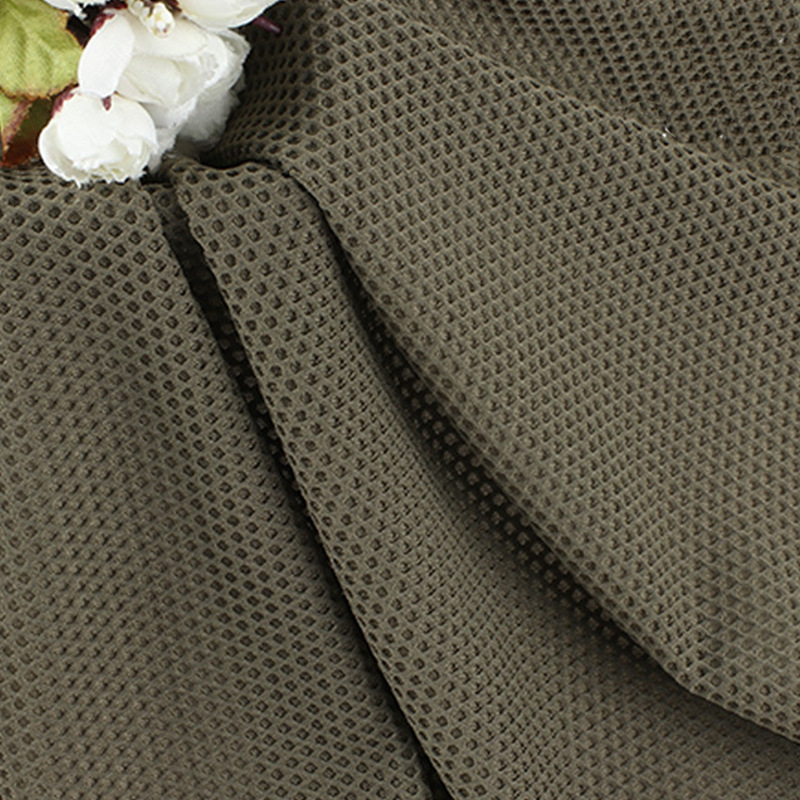 Factory direct supply of honeycomb mesh fabric, bubble texture elastic mesh fabric, sportswear, T-shirt, mesh fabric, knitted fabric pic 7