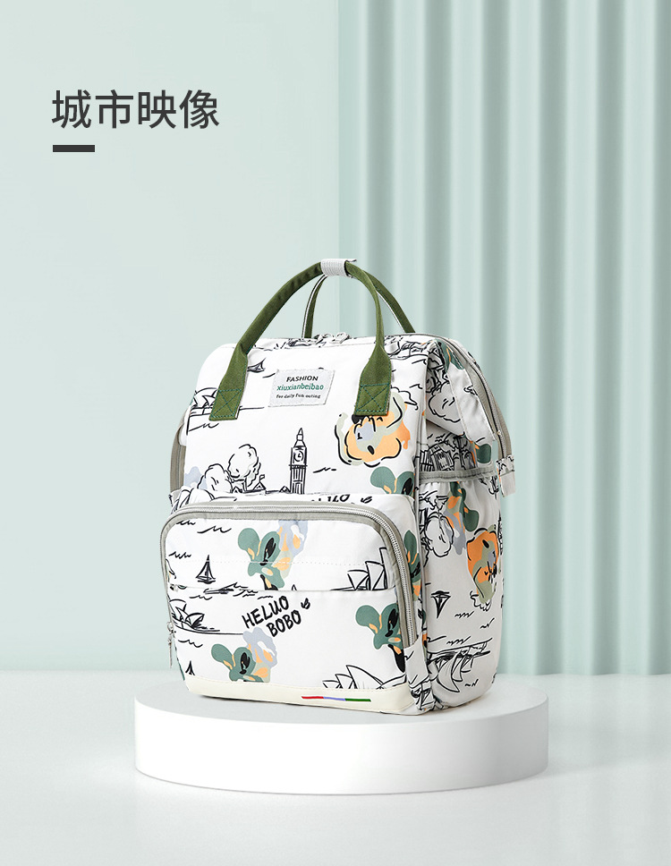 Cross-border large-capacity mommy bag, portable waterproof storage bag for taking kids out, multi-functional compartment maternity bag and baby bag pic 14