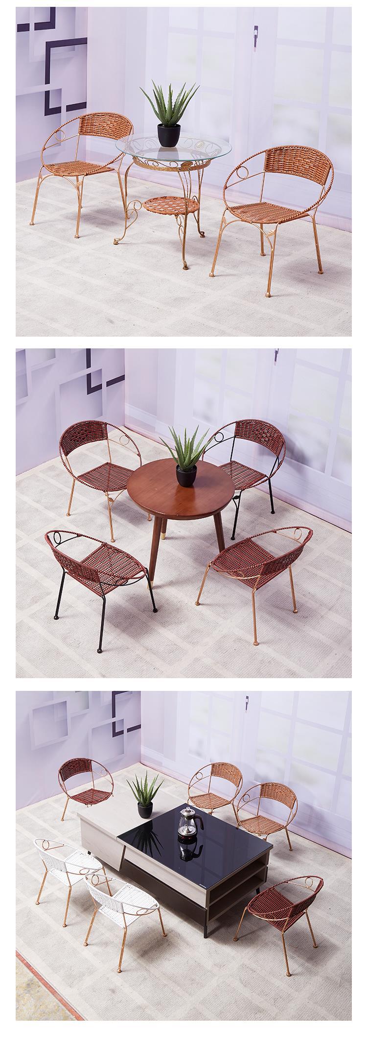 庭院阳台小藤椅藤椅室外腾椅儿童老人椅子靠背椅单人成人家用凳子详情6