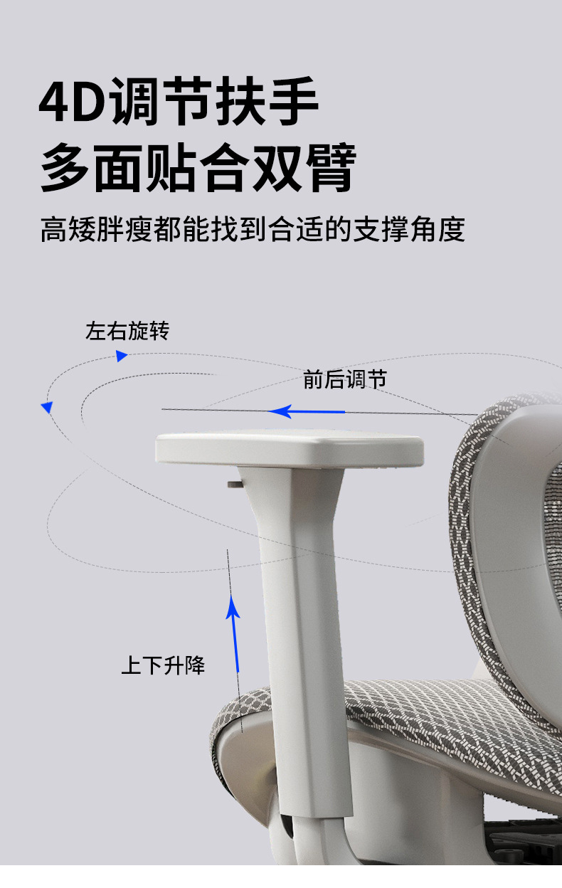 Ergonomic chair, lumbar support computer chair, comfortable home sitting for long periods, gaming chair, reclining office, factory direct sales pic 12