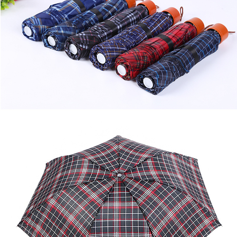 三折倒杆格子雨伞创意迷你便携式晴雨伞太阳伞遮阳伞批发详情9
