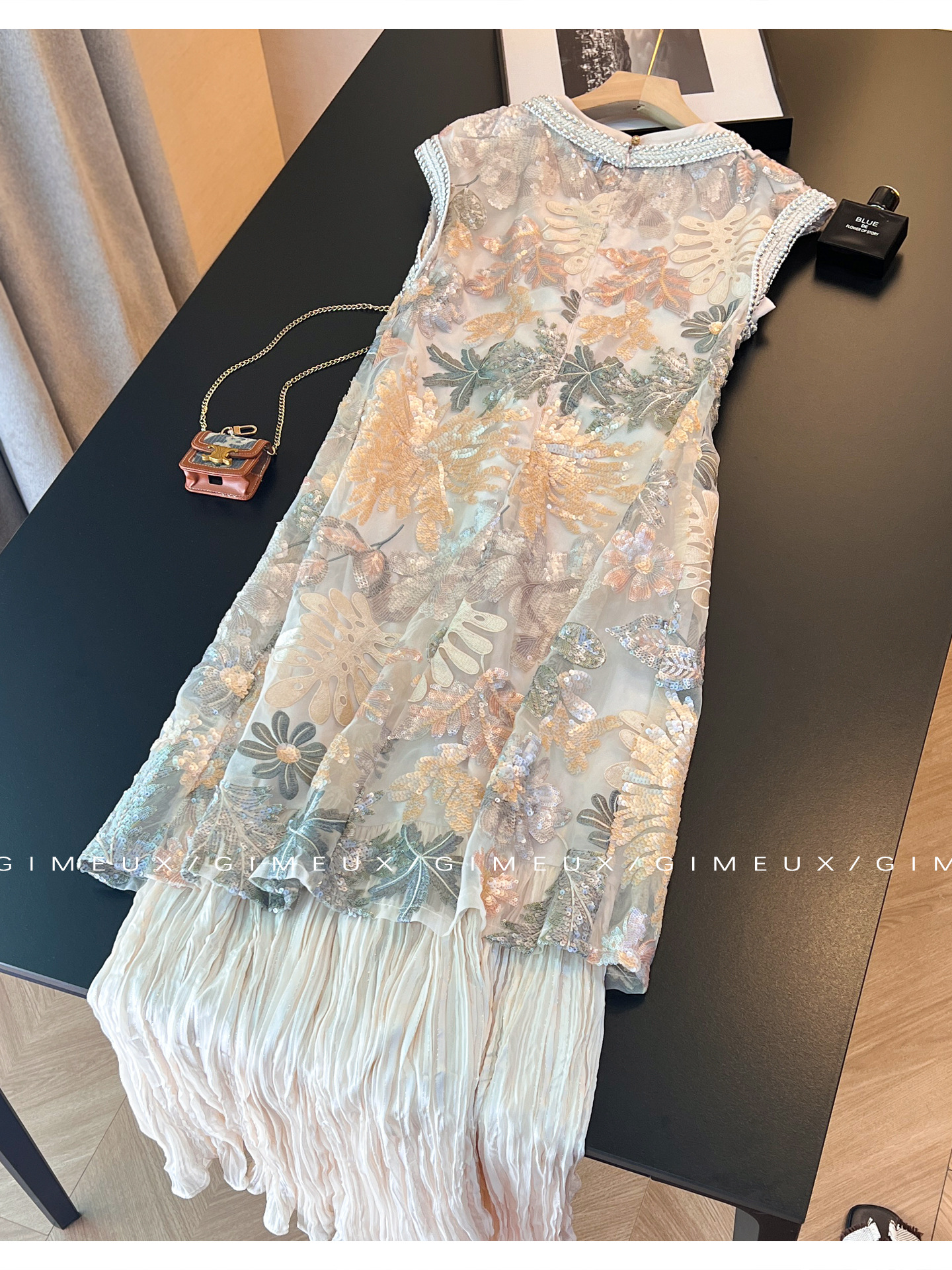 Summer 2025 retro style, high-end, elegant and slimming daily long dress, light luxury heavy industry cheongsam dress pic 9