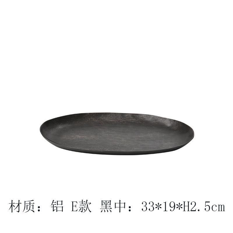 印度进口铝制银色不规则浅边水果盘零食坚果收纳托盘茶盘摆件装饰详情36