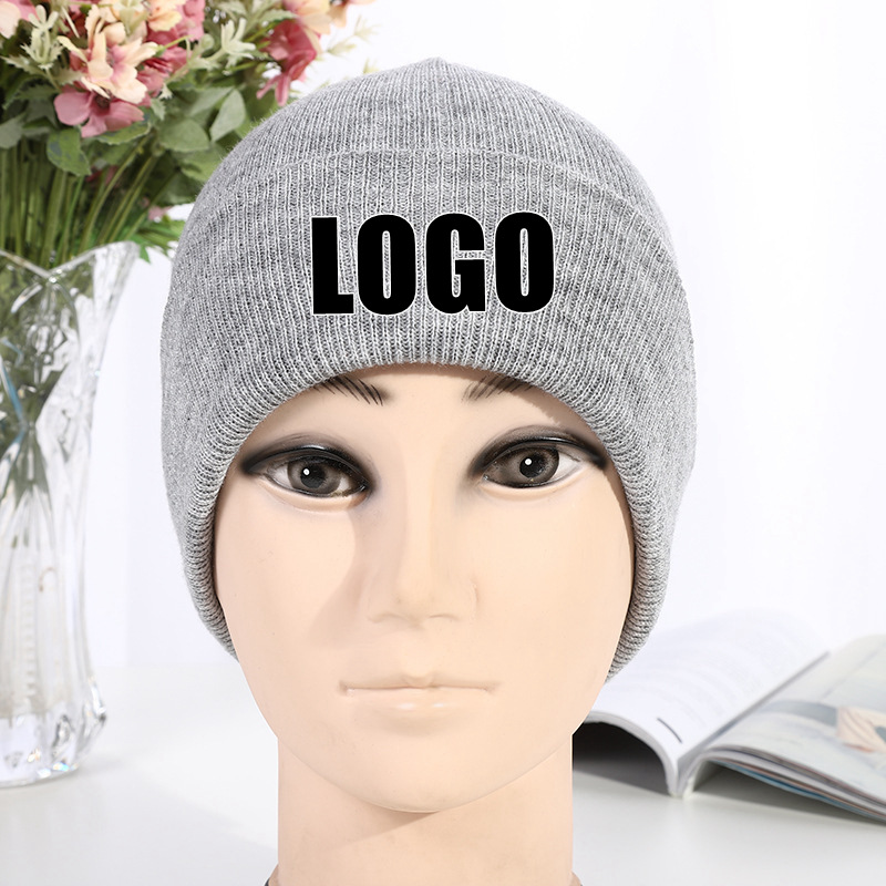 现货黑色针织帽男女纯色冷帽欧美保暖帽子荧光色毛线帽光板针织帽详情15