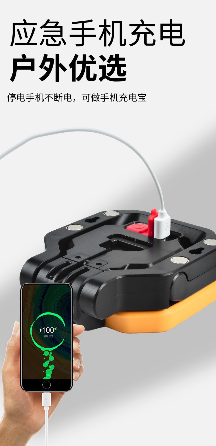 New cross-border multi-functional work light, camping light strip hook, portable LED light, strong light handheld lighting, strong magnetic lamp pic 16