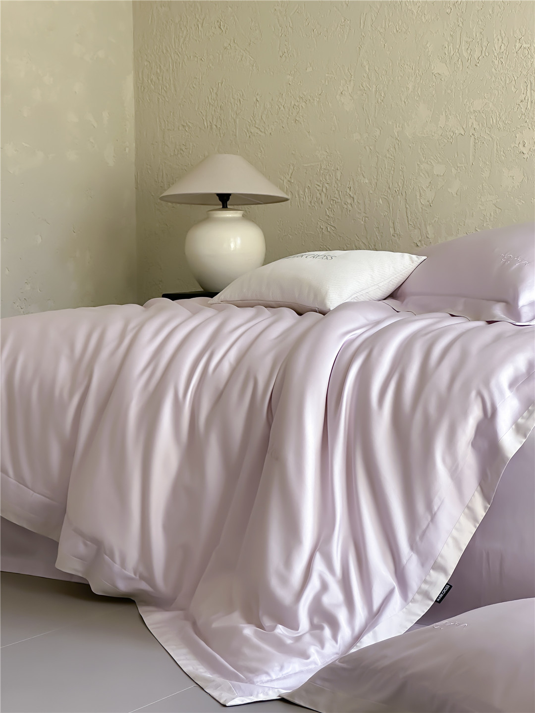 Minimalist style 100-count ultra-fine denier Tencel cotton four-piece set, high-end and silky smooth naked sleeping grade bedding pic 28