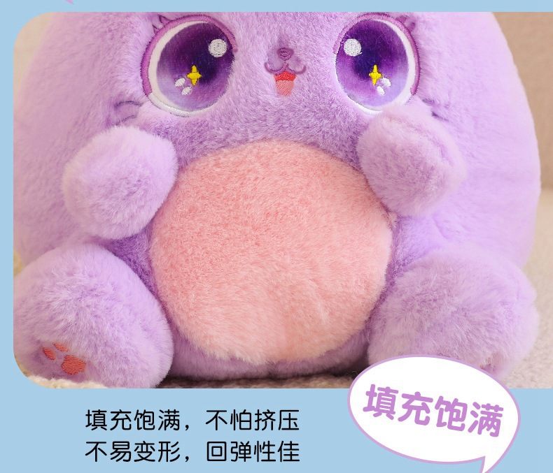 可爱卡姿猫系列猫咪公仔大眼猫咪毛绒玩具猫团子玩偶抱枕秀绒玩具跨境批发详情7