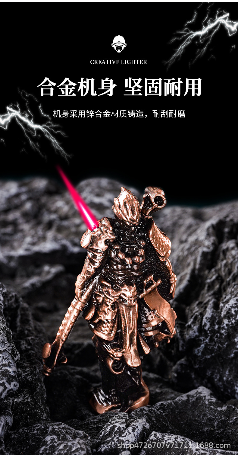 Sand gold cross metal sculpture warrior image incense burner Delta incense burner pic 13
